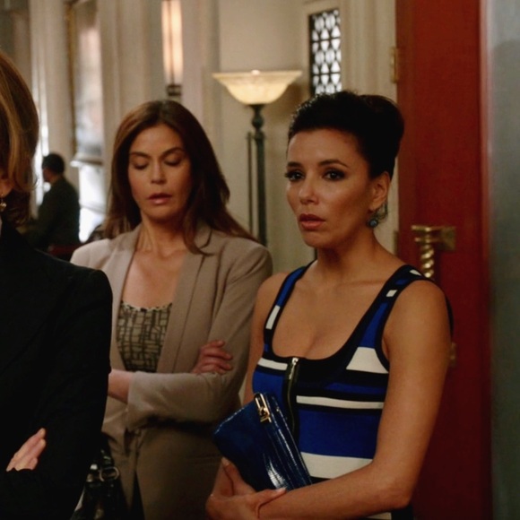 Karen Millen Blue Colorblock Striped Knit Bandage Style Bodycon Dress Size 1 XS - Picture 6 of 16